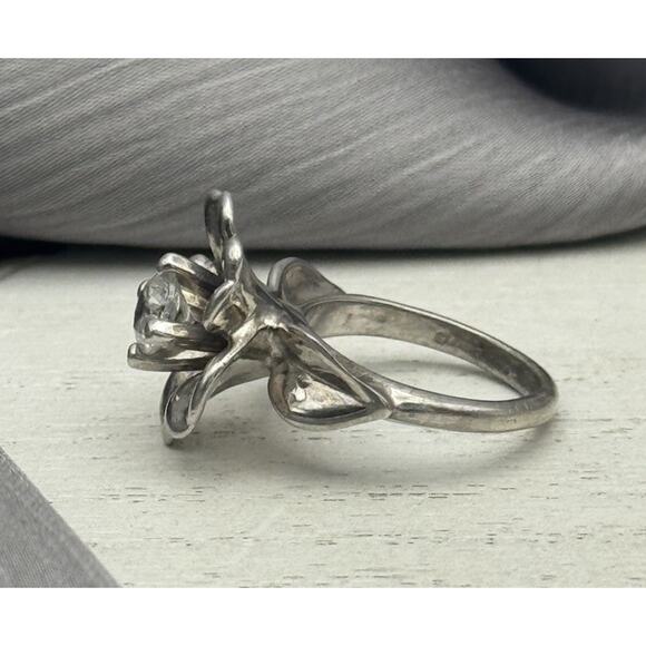 James Avery Sterling Silver 925 Diamond Flower Ring 6G/size 4 - Picture 3 of 7
